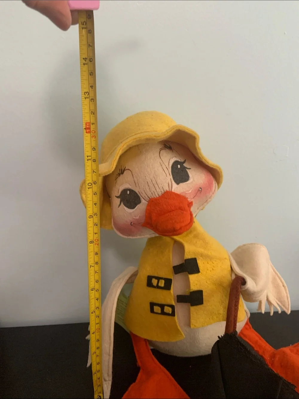Annalee Duck With Rain Gear Umbrella 1984